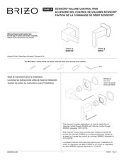 Brizo SENSORI Siderna T66680 Serie Manual De Instrucciones