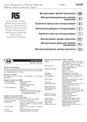 RS V8120 Hoja De Instrucciones