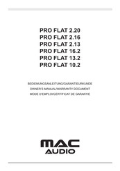 MAC Audio PRO FLAT 13.2 El Manual Del Propietario