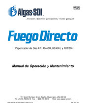 Algas SDI DIRECT FIRED 80/40H Manual De Operación Y Mantenimiento