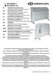 Descon DA-K2010 TS Manual De Instrucciones Con La Carta De Garantía