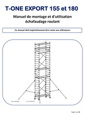 T-ONE EXPORT 180 Manual De Montaje Y De Utilización