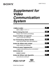 Sony PCS-1/1P Manual Del Usuario