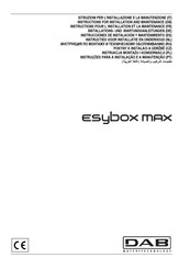 DAB esybox max Instrucciones De Instalación Y Mantenimiento