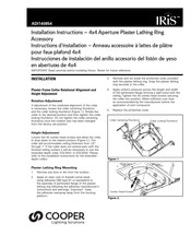 Cooper Lighting Solutions IRIS ADI140854 Instrucciones De Instalación
