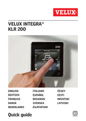 Velux INTEGRA KLR 200 Guía Rápida