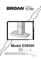 Broan Elite E55000 Manual Del Usuario