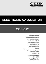 Citizen CCC-312 Manual De Instrucciones