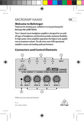 Behringer MICROAMP HA400 Manual Del Usuario