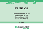 Comelit FT SB 09 Hoja Técnica