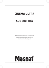 Magnat Cinema Ultra SUB 300-THX El Manual Del Propietario