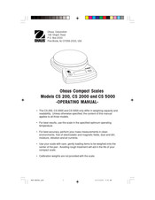 OHAUS CS 2000 Manual De Instrucciones