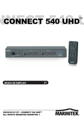 Marmitek CONNECT 540 UHD Modo De Empleo