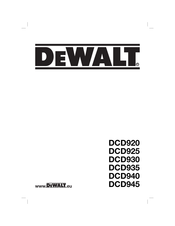 DeWalt DCD930 Traducido De Las Instrucciones Originales