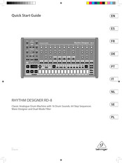 Behringer RHYTHM DESIGNER RD-8 Guia De Inicio Rapido