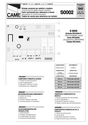 CAME R Serie Manual De Instrucciones