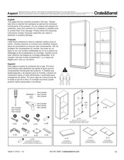 Crate&Barrel Aspect Manual De Instrucciones