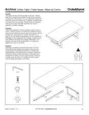 Crate&Barrel Archive Manual De Instrucciones