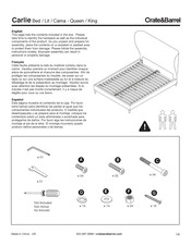 Crate&Barrel Carlie Manual De Instrucciones