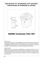 KAESER KCF Instrucciones De Instalación Y Servicio