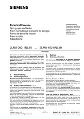Siemens 2LM8 002-1NL10 Instrucciones Para El Manejo