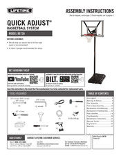 Lifetime QUICK ADJUST 90738 Instrucciones De Ensamblaje