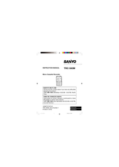 Sanyo TRC-540M Manual De Instrucciones