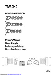 Yamaha P1600 Manual De Instrucciones