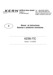 KERN FTC Manual De Instrucciones