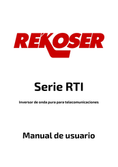 REKOSER RTI 48 Serie Manual De Usuario