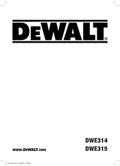 DeWalt DWE315 Traducido De Las Instrucciones Originales