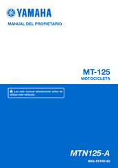 Yamaha MT125 Manual Del Propietário