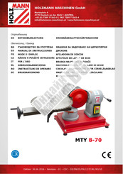 HOLZMANN MASCHINEN MTY 8-70 Manual De Instrucciones