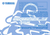 Yamaha YFM450PE Manual Del Propietário