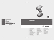Bosch PDR 18 LI Manual Original