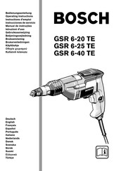 Bosch GSR 6-20 TE Instrucciones De Servicio