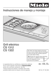 Miele CS 1312 Instrucciones De Manejo Y Montaje