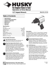 Husky H4140 Manual De Instrucciones De Operación Y Lista De Partes