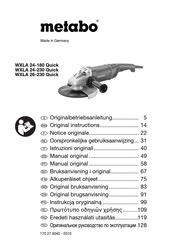 Metabo WXLA 24-180 Quick Manual Original