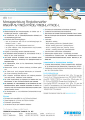 Zenner RTKDE Manual De Montaje