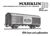 marklin 4937 Manual Del Usuario