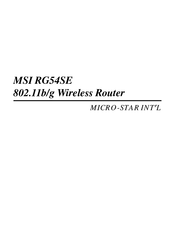 MSI RG54SE Manual Del Usuario