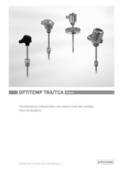 KROHNE OPTITEMP TRA Serie Manual Del Usuario