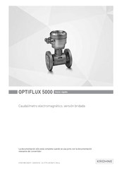 KROHNE OPTIFLUX 5000 Inicio Rápido