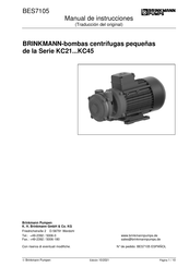 BRINKMANN PUMPS KC31 Serie Manual De Instrucciones