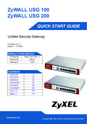 Zyxel ZyWALL USG 100 Guia De Inicio Rapido