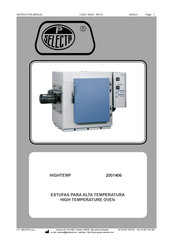 J.P. SELECTA HIGHTEMP Manual De Instrucciones