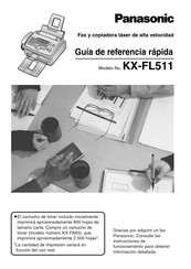 Panasonic KX-FL511 Guía De Referencia Rápida