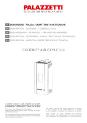 Palazzetti ECOFIRE AIR STYLE 9 Descripción - Limpieza - Características Técnicas