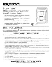 Presto Fountain 0531402 Manual De Instrucciones